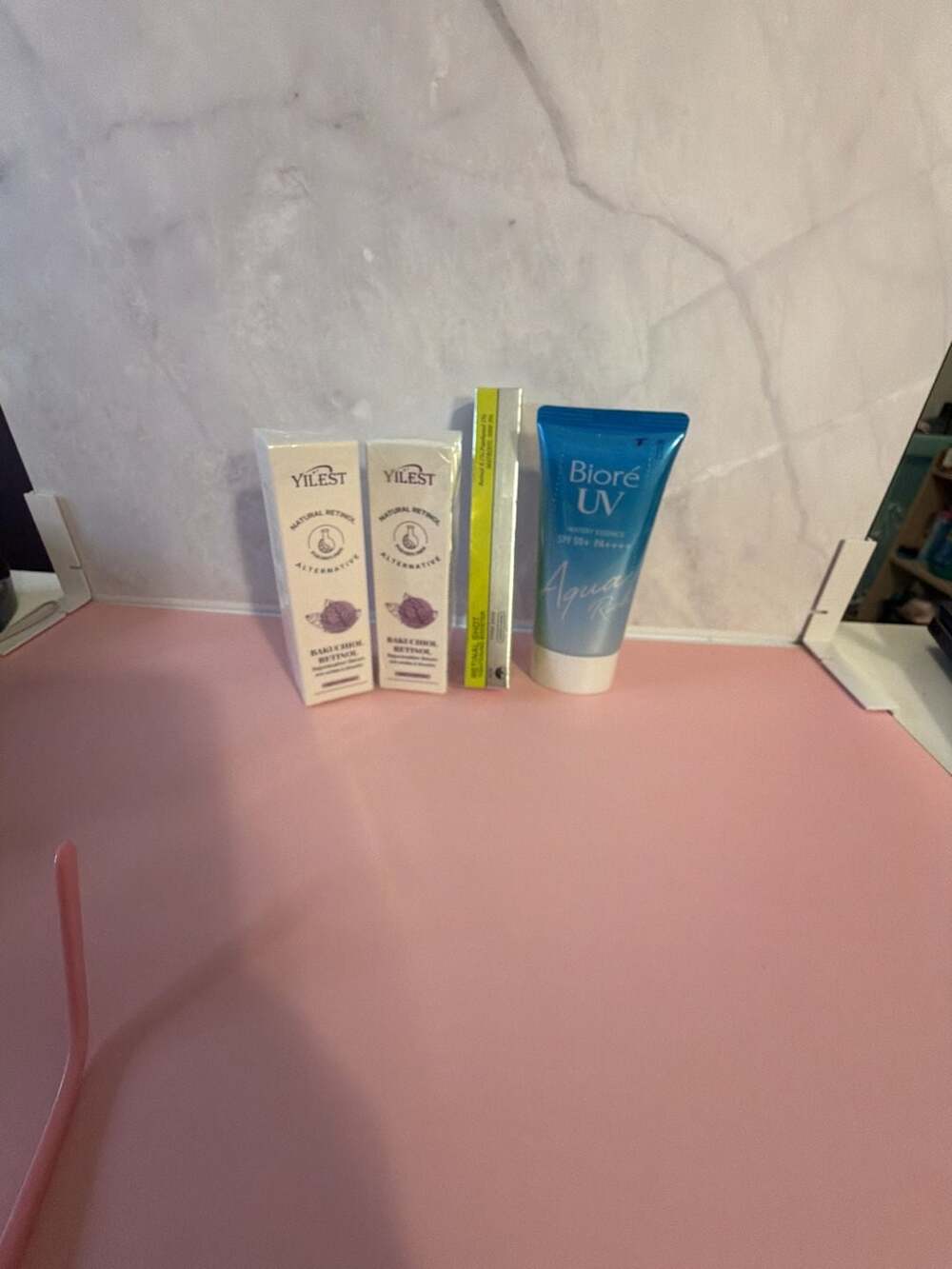 Skincare Bundle: Biore UV Aqua Rich Sunscreen, 2x Yilest Bakuchiol Retinol Serum